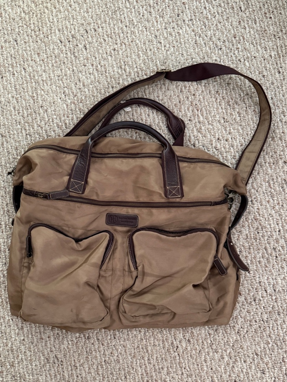 Mens Canvas Utility Bag - Brown